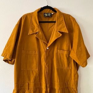 Big Bud Press Short Sleeve Jumpsuit in Spicy Mustard